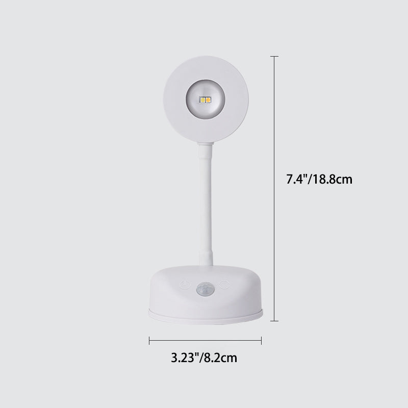 Lámpara de pared LED redonda, recargable, con sensor de movimiento, de ABS, impermeable, para patio exterior, de simplicidad moderna