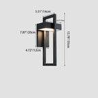 Architectural Geometric LED Outdoor Wall Sconce Waterproof Stainless Steel Exterior Porch Light for Modern Front Door and Patio