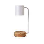 Lámpara de mesa minimalista japonesa de 1 luz para derretir cera con atenuación de tiempo de madera