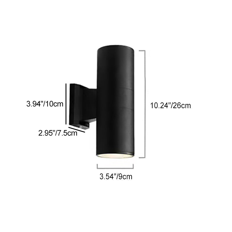 Contemporary Industrial Aluminum Up And Down Luminous LED Waterproof Wall Sconce Lamp For Outdoor Patio