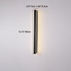 Lámpara de pared LED rectangular larga minimalista moderna de aluminio y acrílico para jardín