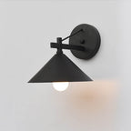 Contemporary Industrial Tapered Iron 1-Light Outdoor Wall Sconce Lamp For Outdoor Patio