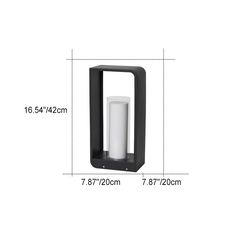 Modern Minimalist LED Outdoor Bollard Light Waterproof Pathway Landscape Fixture Solar or Hardwired for Garden Patio Wholesale