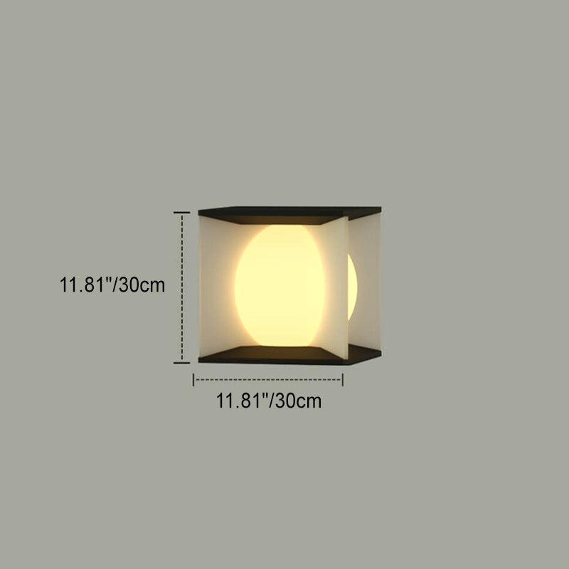 Modern Minimalist Square Globe LED Post Cap Light Waterproof IP65 Outdoor Pillar Lamp for Garden Fence Patio Wholesale