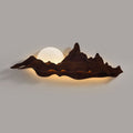Lámpara de pared LED china tradicional de madera para sala de estar con diseño de paisaje