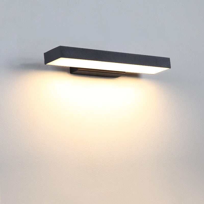 Modern Linear LED Motion Sensor Outdoor Wall Sconce Waterproof Exterior Front Porch Light Fixture