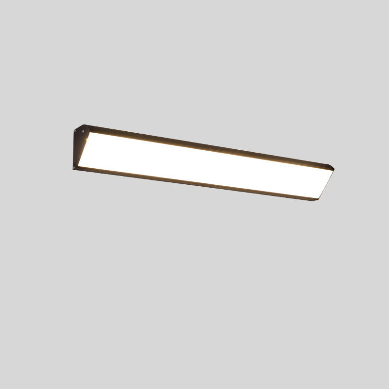 Lámpara de pared LED impermeable rectangular de aluminio industrial contemporánea para patio exterior