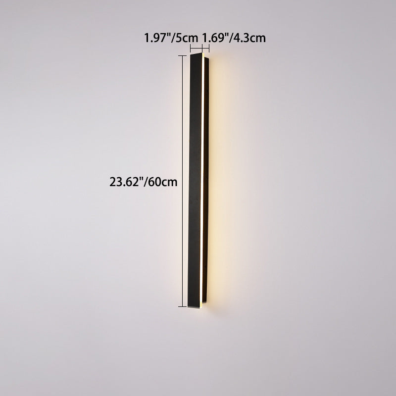Lámpara de pared LED rectangular larga minimalista moderna de aluminio y acrílico para jardín