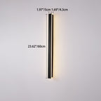 Lámpara de pared LED rectangular larga minimalista moderna de aluminio y acrílico para jardín
