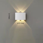 Moderna lámpara de pared LED minimalista impermeable de cilindro rectangular de aluminio y hierro acrílico para patio exterior