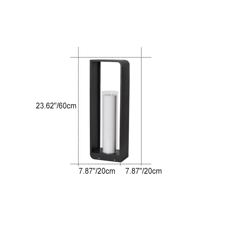 Architectural Hardwired LED Bollard Light Modern Waterproof Landscape Fixture for Luxury Patio and Driveway...