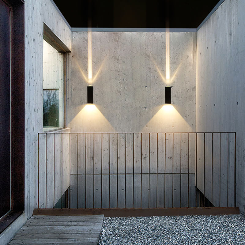 Modern Minimalist Aluminum Rectangular LED Outdoor Wall Sconce Light Fixture Waterproof IP65 for Patio Porch Garden Front Door Commercial Wholesale