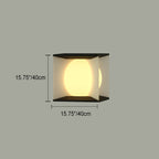 Modern Minimalist Square Globe LED Post Cap Light Waterproof IP65 Outdoor Pillar Lamp for Garden Fence Patio Wholesale