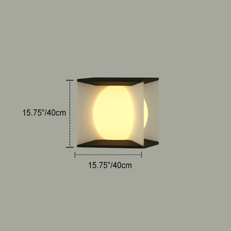 Modern Minimalist Square Globe LED Post Cap Light Waterproof IP65 Outdoor Pillar Lamp for Garden Fence Patio Wholesale
