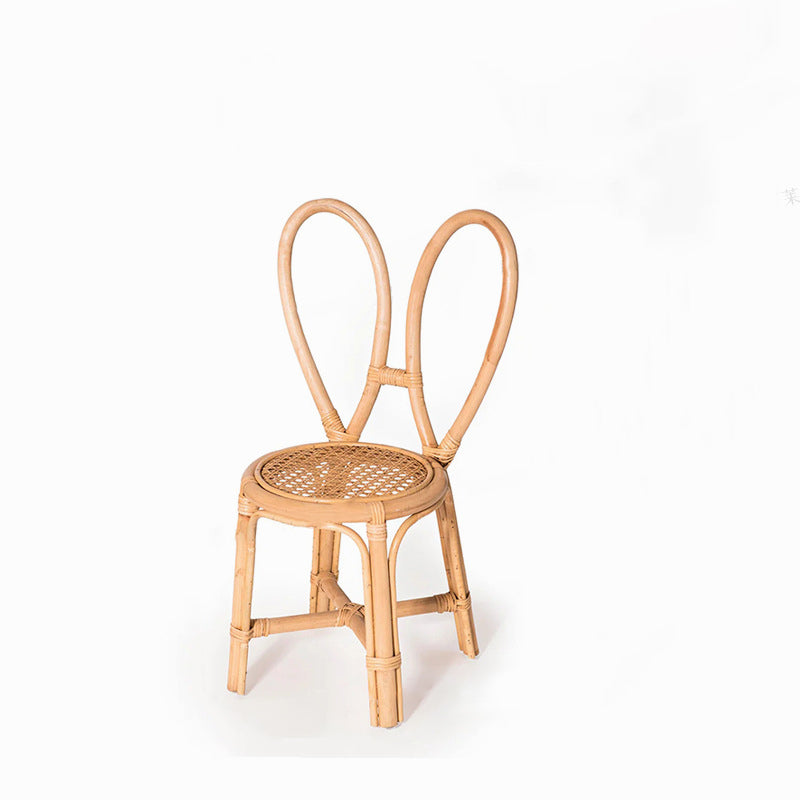 Puf redondo tradicional japonés de mimbre con respaldo – Silla ideal para niños en recibidores