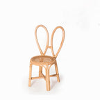 Puf redondo tradicional japonés de mimbre con respaldo – Silla ideal para niños en recibidores