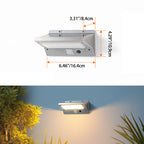 Aplique de pared LED moderno minimalista solar rectangular trapezoidal de ABS PC para jardín