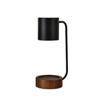 Lámpara de mesa minimalista japonesa de 1 luz para derretir cera con atenuación de tiempo de madera