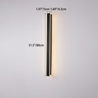 Lámpara de pared LED rectangular larga minimalista moderna de aluminio y acrílico para jardín
