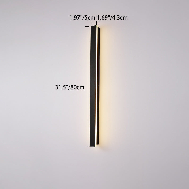 Lámpara de pared LED rectangular larga minimalista moderna de aluminio y acrílico para jardín