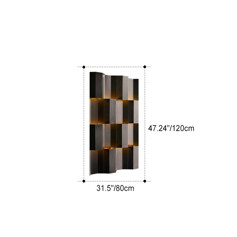 Lámpara de aplique de pared LED rectangular de acero inoxidable, impermeable, estilo retro contemporáneo, para patio exterior