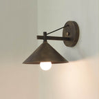 Contemporary Industrial Tapered Iron 1-Light Outdoor Wall Sconce Lamp For Outdoor Patio