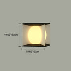 Modern Minimalist Square Globe LED Post Cap Light Waterproof IP65 Outdoor Pillar Lamp for Garden Fence Patio Wholesale
