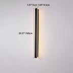 Lámpara de pared LED rectangular larga minimalista moderna de aluminio y acrílico para jardín