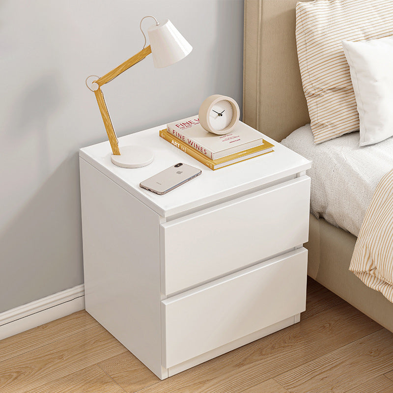 Mesita de noche rectangular minimalista moderna de MDF con 2/3 cajones para dormitorio