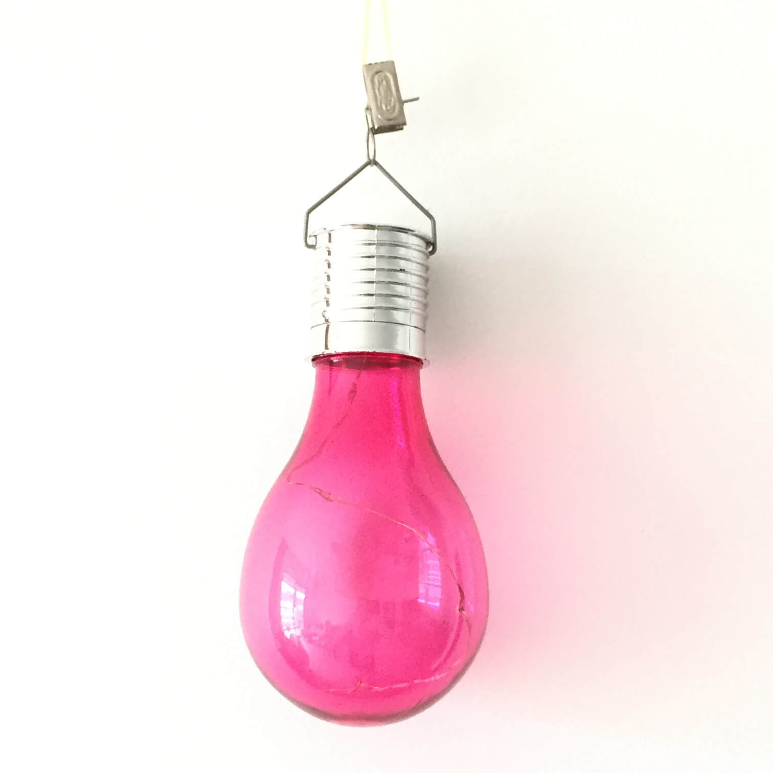 Bombillas de colores creativas, de plástico, solares, LED, luz colgante para exteriores