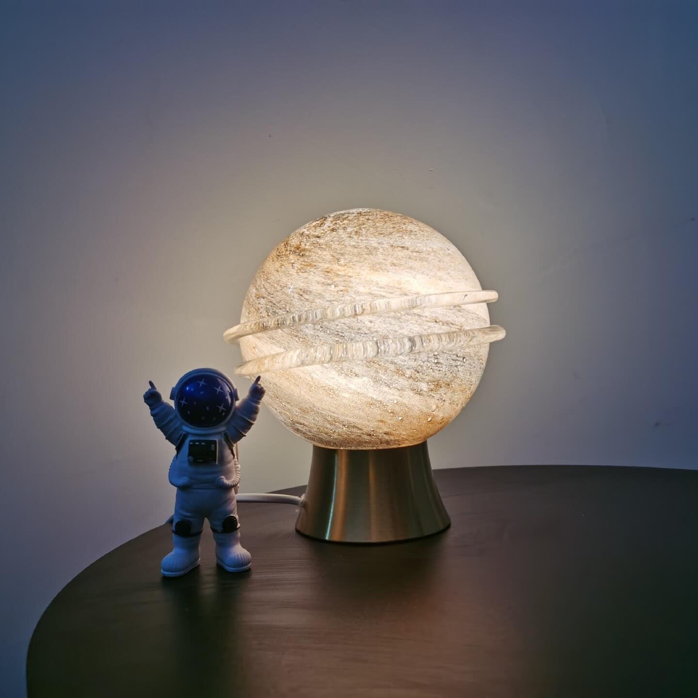 Saturn Planet LED Table Lamp Dimmable Galaxy Night Light Space Theme Bedside Desk Decor for Kids Room and Gamers