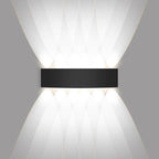 Modern Black Aluminum Waterproof Outdoor Patio LED Wall Sconce Lamp