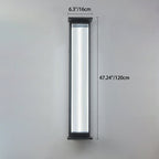 Modern Minimalist Waterproof Rectangular Stainless Steel Acrylic LED Wall Sconce Lamp For Outdoor Patio