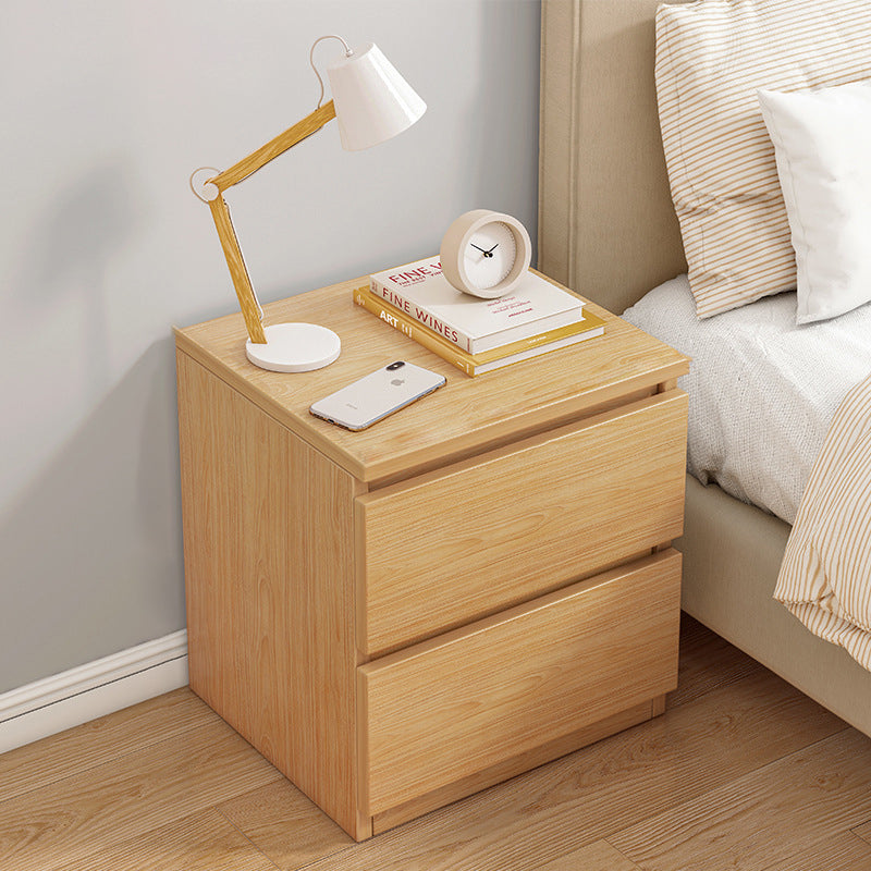 Mesita de noche rectangular minimalista moderna de MDF con 2/3 cajones para dormitorio