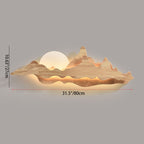 Lámpara de pared LED china tradicional de madera para sala de estar con diseño de paisaje