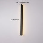 Lámpara de pared LED rectangular larga minimalista moderna de aluminio y acrílico para jardín