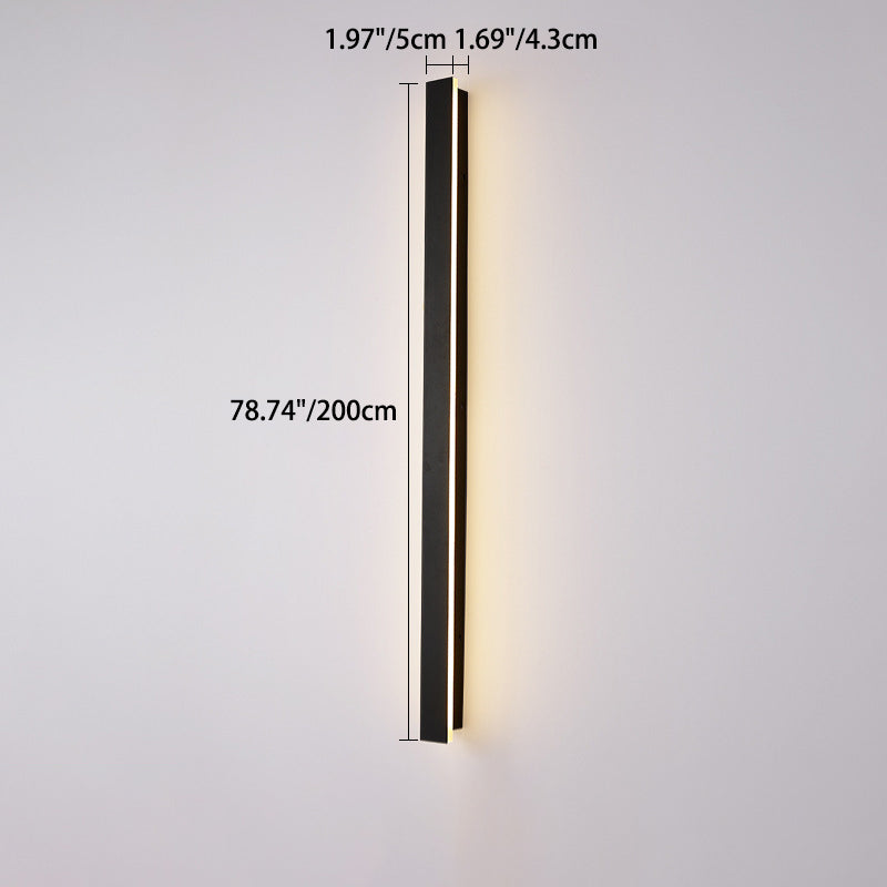 Lámpara de pared LED rectangular larga minimalista moderna de aluminio y acrílico para jardín