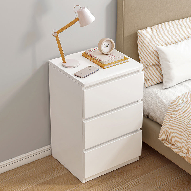 Mesita de noche rectangular minimalista moderna de MDF con 2/3 cajones para dormitorio