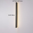 Lámpara de pared LED rectangular larga minimalista moderna de aluminio y acrílico para jardín