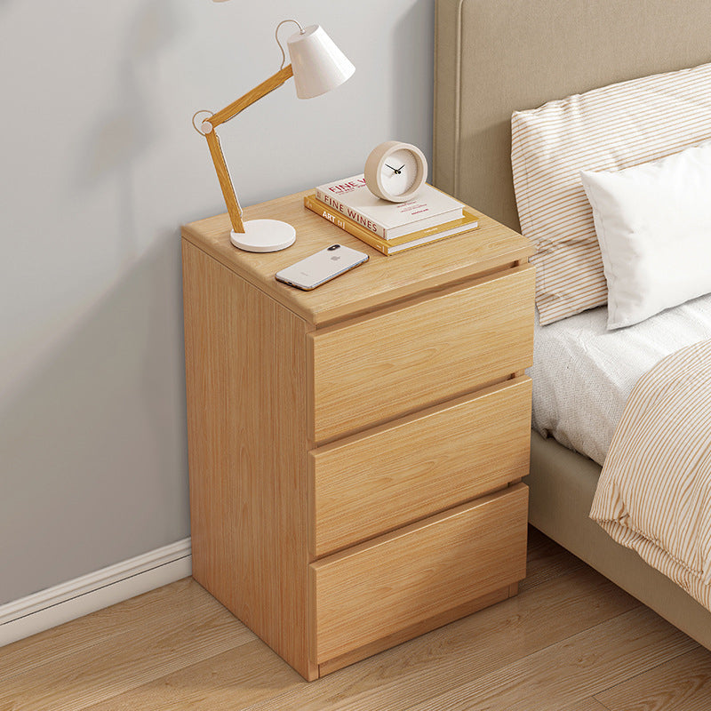 Mesita de noche rectangular minimalista moderna de MDF con 2/3 cajones para dormitorio
