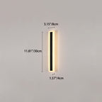 Lámpara de pared LED rectangular larga minimalista moderna de aluminio y acrílico para jardín