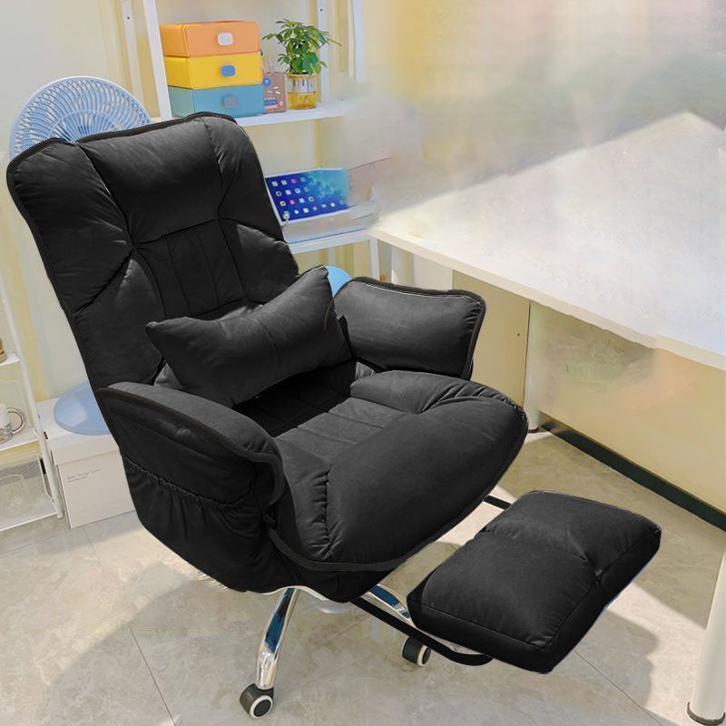 Modern Minimalist Adjustable Recliner Footrest – Square Fabric Upholstery, Cushioned Foam, Steel & Aluminum Alloy – Home & Office
