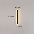 Lámpara de pared LED rectangular larga minimalista moderna de aluminio y acrílico para jardín