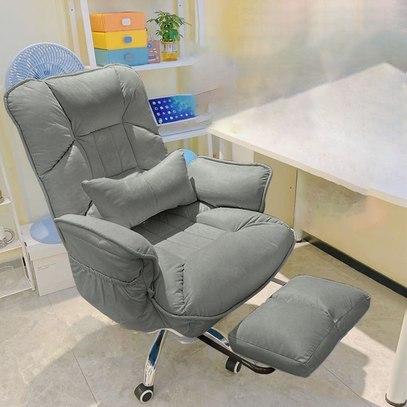 Modern Minimalist Adjustable Recliner Footrest – Square Fabric Upholstery, Cushioned Foam, Steel & Aluminum Alloy – Home & Office