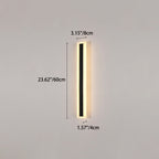 Lámpara de pared LED rectangular larga minimalista moderna de aluminio y acrílico para jardín