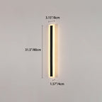 Lámpara de pared LED rectangular larga minimalista moderna de aluminio y acrílico para jardín