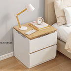 Mesita de noche rectangular minimalista moderna de MDF con 2/3 cajones para dormitorio
