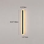 Lámpara de pared LED rectangular larga minimalista moderna de aluminio y acrílico para jardín