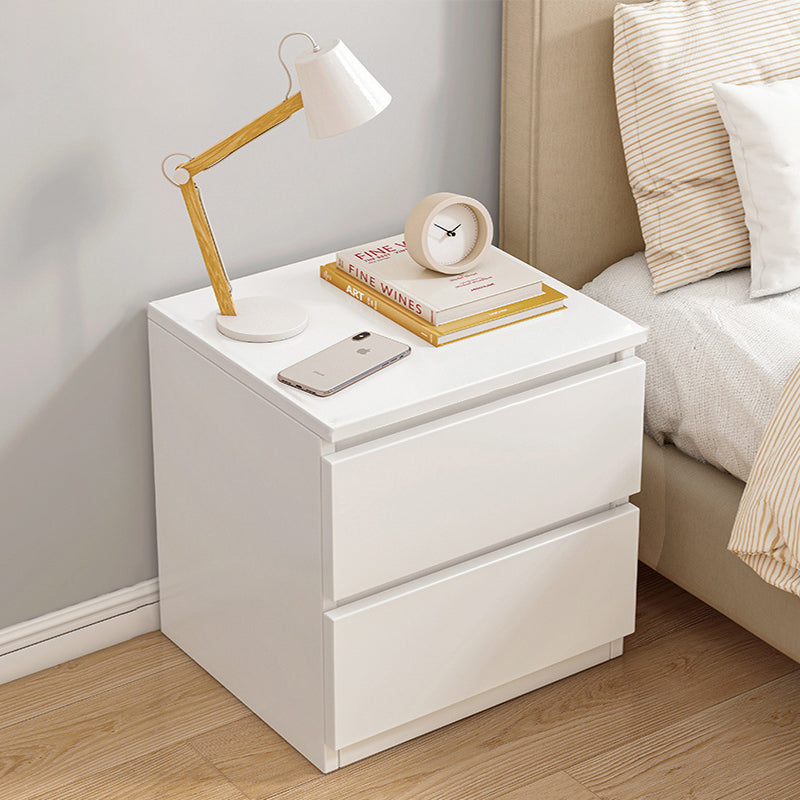 Mesita de noche rectangular minimalista moderna de MDF con 2/3 cajones para dormitorio