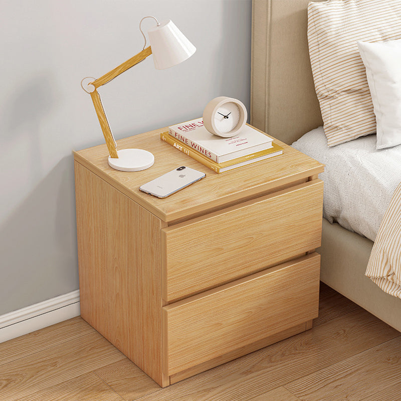 Mesita de noche rectangular minimalista moderna de MDF con 2/3 cajones para dormitorio